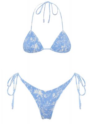 Blue floral bikini